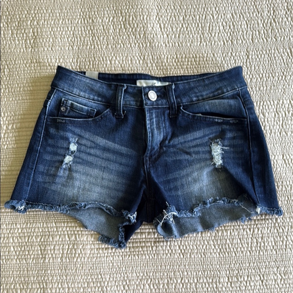 KanCan Blue Distressed Jean Shorts